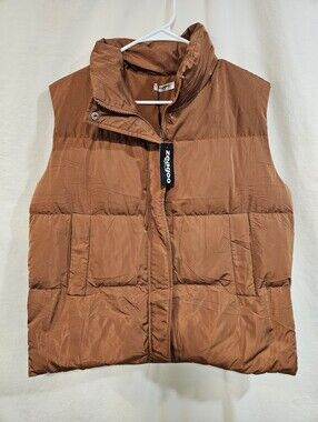 zeagoo Rust Brown Quilted Puffer Vest